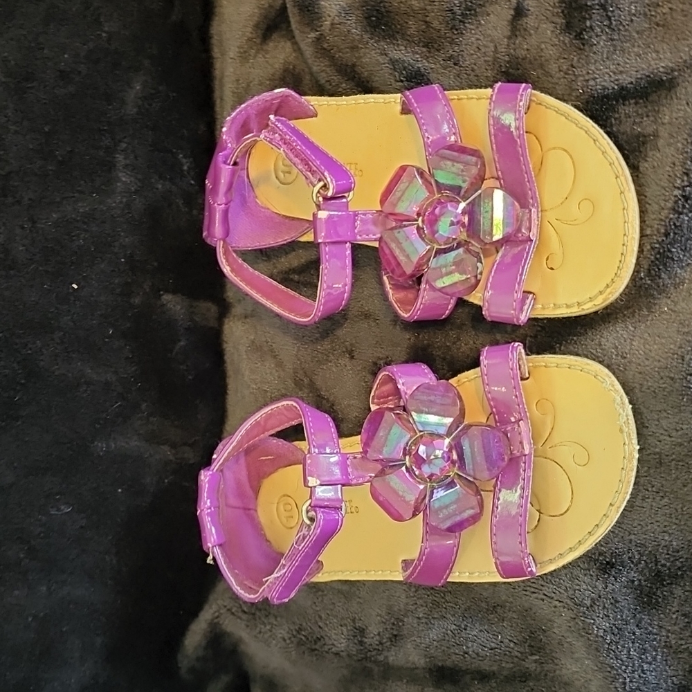 Purple Sparkle Flower Cherokee Sandles
